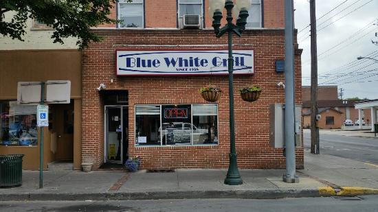 Blue White Grill